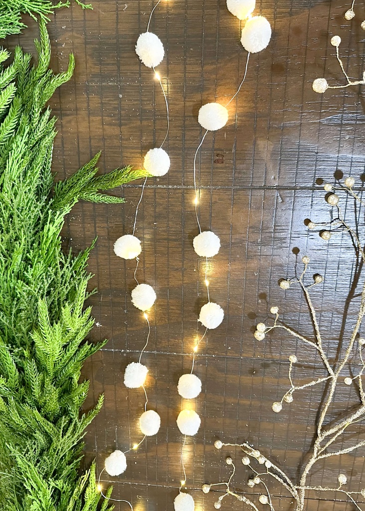 Extension de luces hadas pom pom de bateria