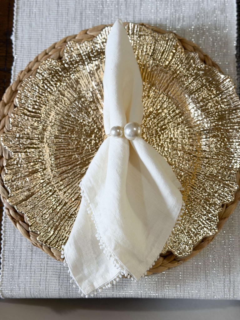 Anillo servilletero de doble perla