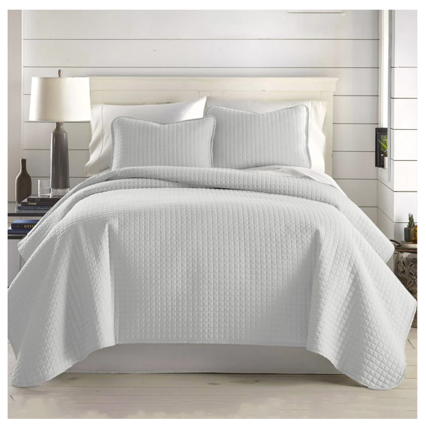 Quilt set vila gris palido