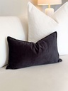 Cojin lumbar velvet negro