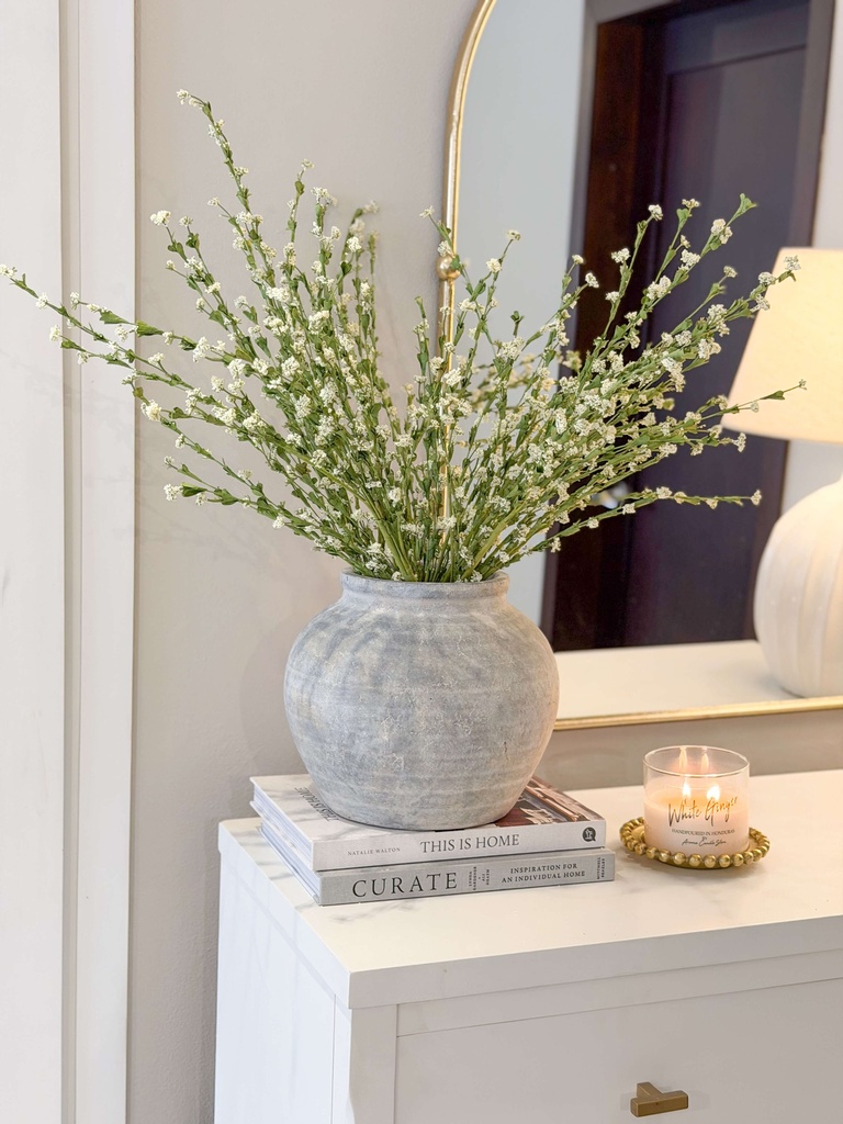 Base terracotta white wash redonda