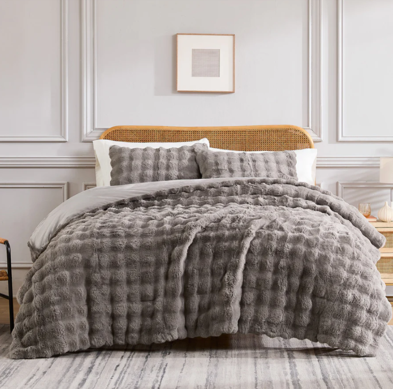 Set de Edredon bubble Gris Taupe