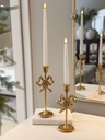 Set de 2 candelabros dorados con chongo
