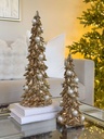 Set de 2 arboles dorados con perlas