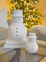 Snowman blanco de ceramica (2 Tamaños)