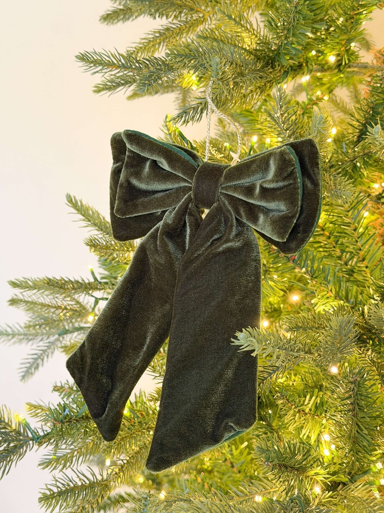 Ornamento chongo velvet verde esmeralda