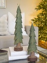 Set de 2 arboles verdes con dorado