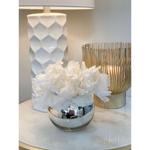 [Base 57132] Arreglo de peonies en base de espejo