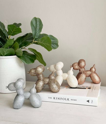 Mini balloon dog escarchado (4 Colores)