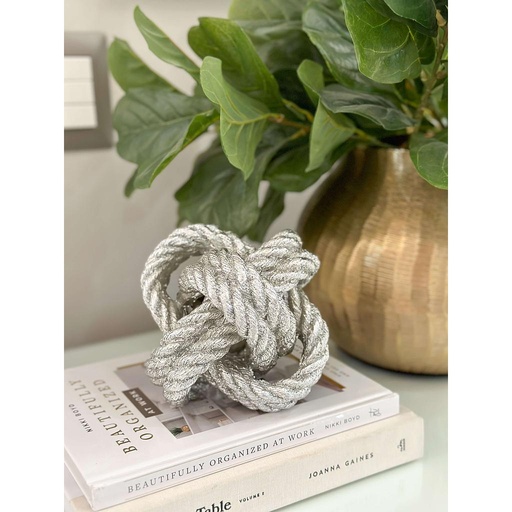 [26790] Nudo plateado entrelazado