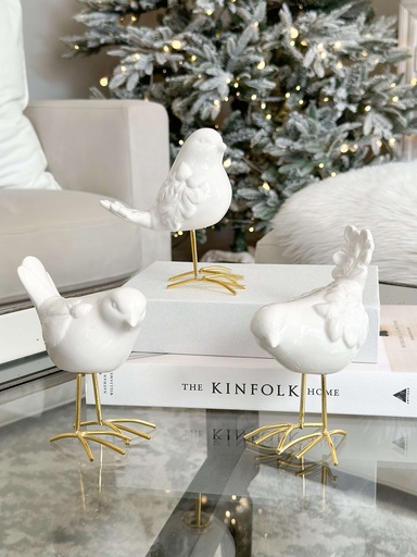 [16950A] Pajarito blanco de porcelana