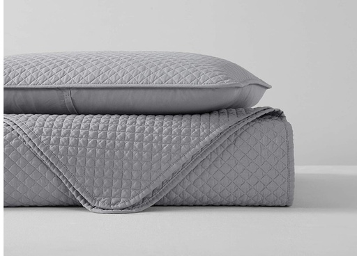 Quilt set Elli gris claro unipersonal