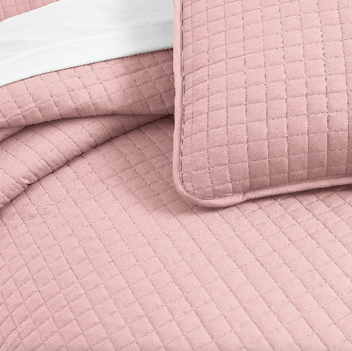 Quilt Set Vila Rosa Pastel Unipersonal
