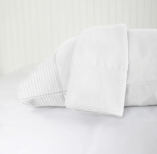Set de 2 fundas plisadas blancas