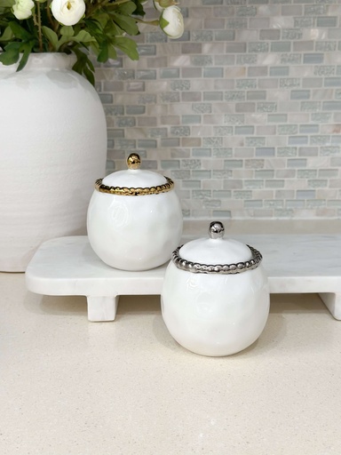 Sugar pot (Dorado y plateado)