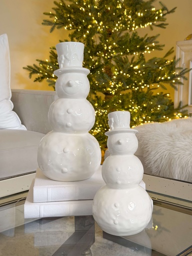 Snowman blancos brillantes (2 Tamaños)