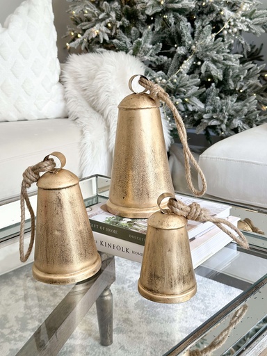 [78145] Set de 3 Campanas Doradas