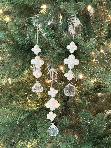 Ornamento de perlas con cristal (3 estilos)