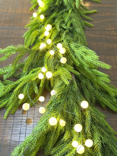 [AD1801WW] Juego de luces globo alambre verde