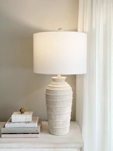 [KHL333619] Lampara crema con textura