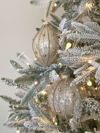 [4524507] Set de 2 esferas mercury con piedras doradas