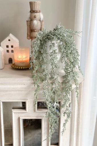 [F4502283] Rama de flocked cedar colgante