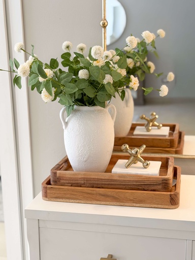 Bandejas rectangulares de madera (2 Tamaños)