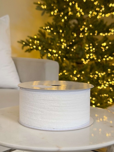 [MTX69780] Rollo de cinta velvet blanca abstracta