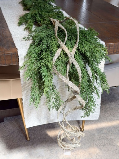 [SA4862-CHAM] Rama curly champagne escarchada