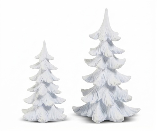 [4612120] Set de 2 arbolitos blancos nevados