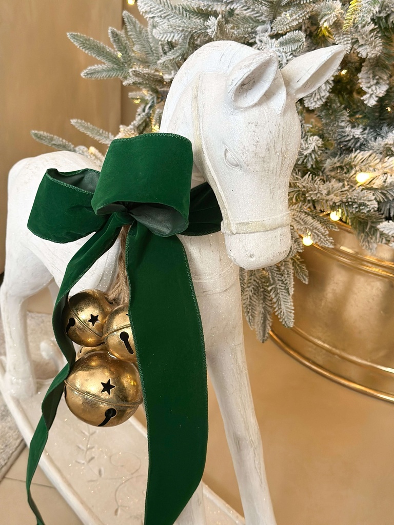 Caballo blanco escarchado oversized