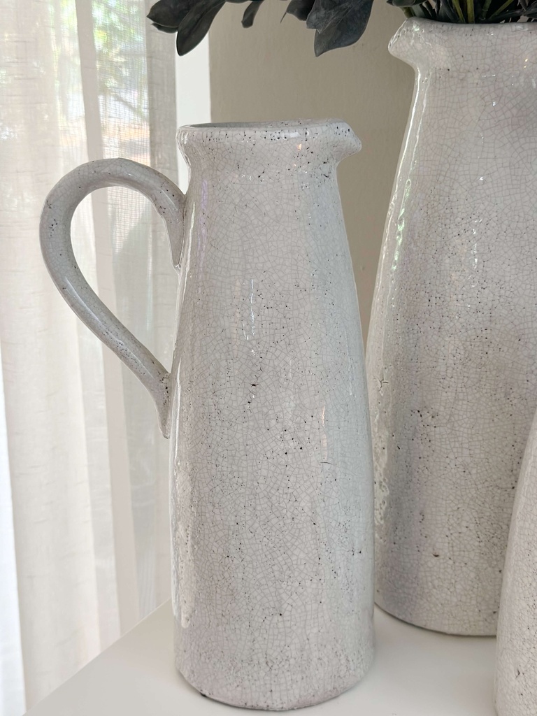 Jarrones blancos rusticos (3 Tamaños)