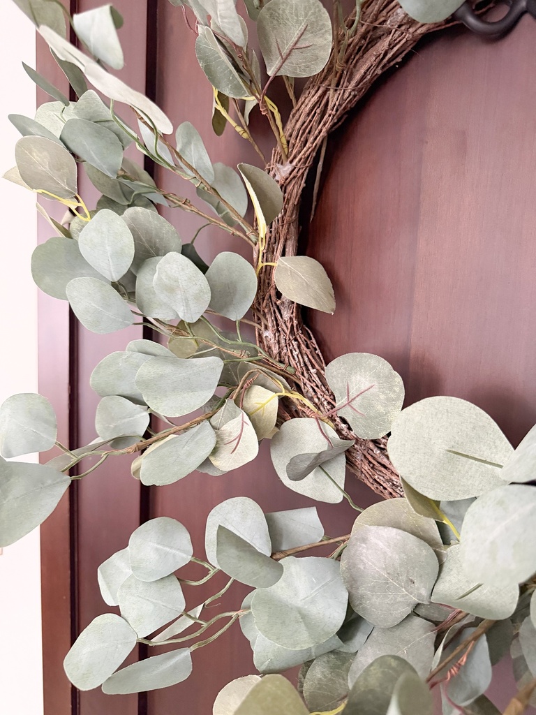 Corona hojas de eucalipto