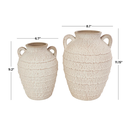 Jarron texturizado crema (2 Tamaños)
