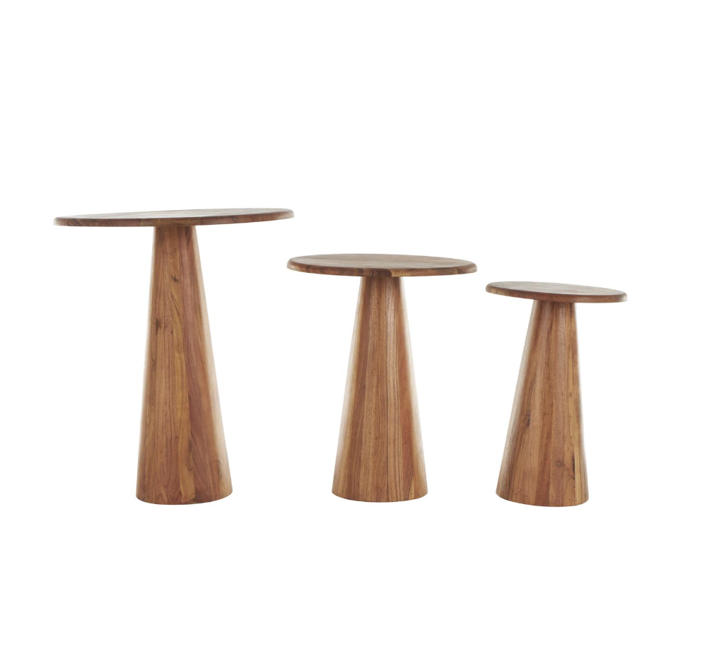 Mesas redondas de madera (3 Tamaños)