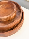 Bandejas redondas de madera (3 Tamaños)