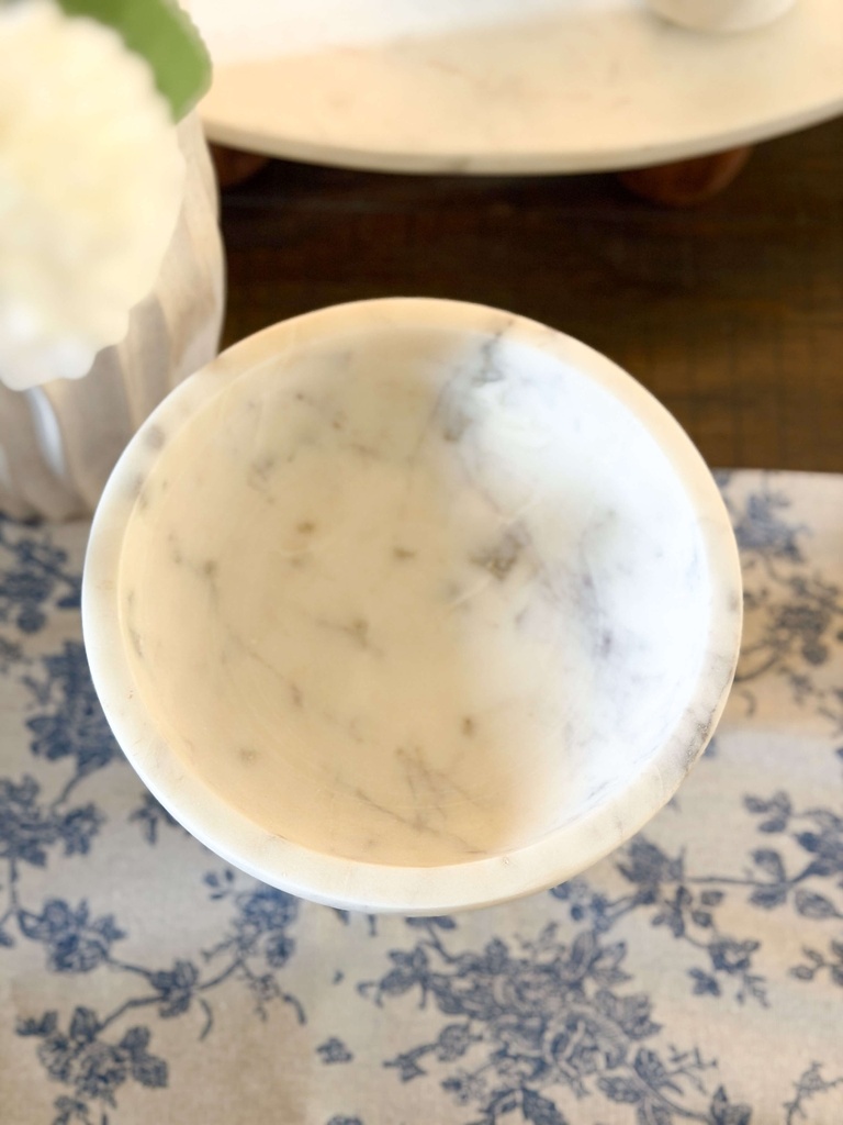 Footed bowl de marmol