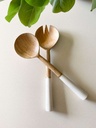 Set de 2 utensilios de madera y marmol