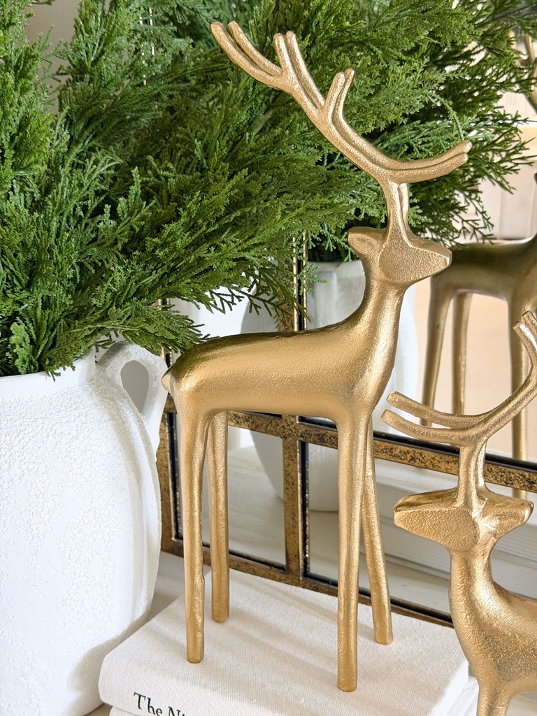 Set de 2 venados dorados lisos