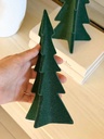 Set de 2 arboles verdes de velvet