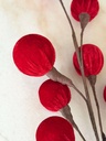 Rama pom pom velvet rojo