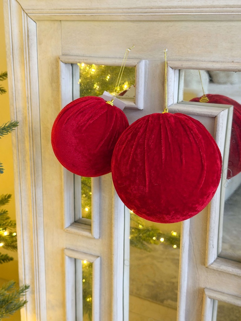 Esfera velvet roja (2 Tamaños)