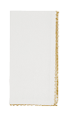 Servilleta blanca orilla dorada