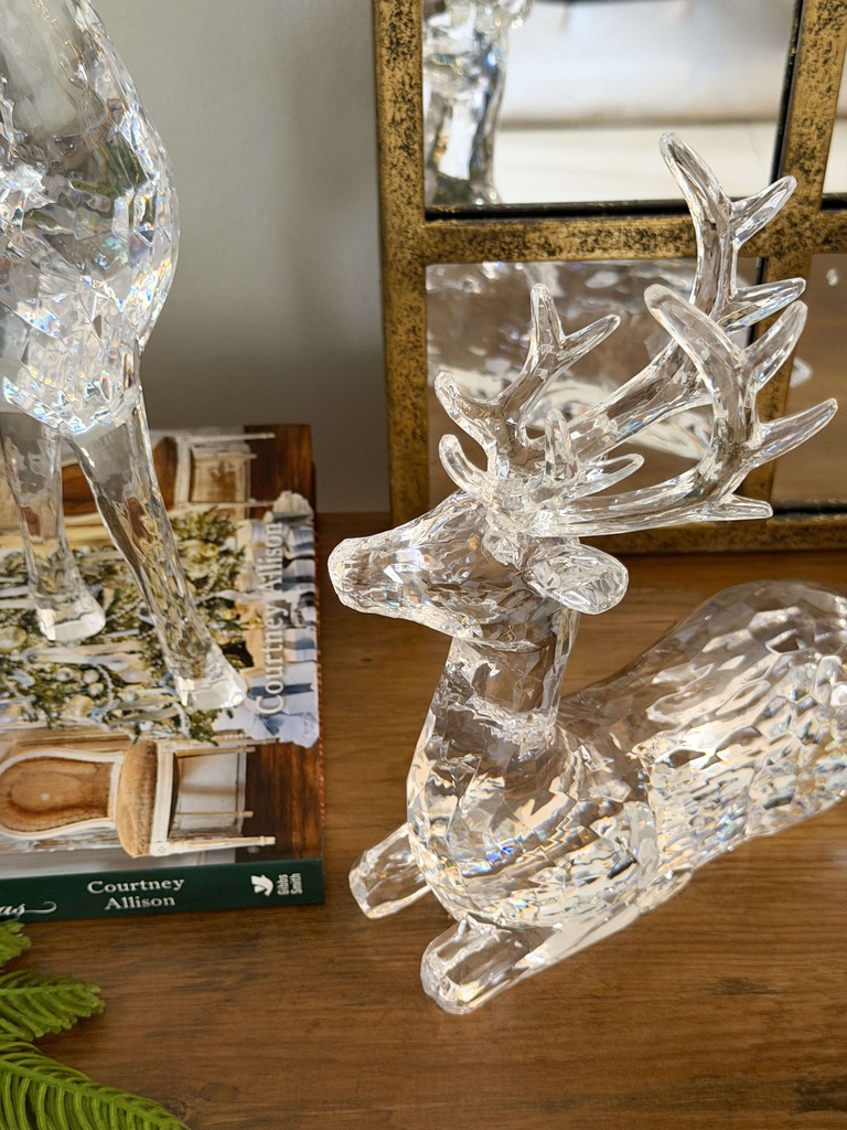 Set de 2 venados de cristal
