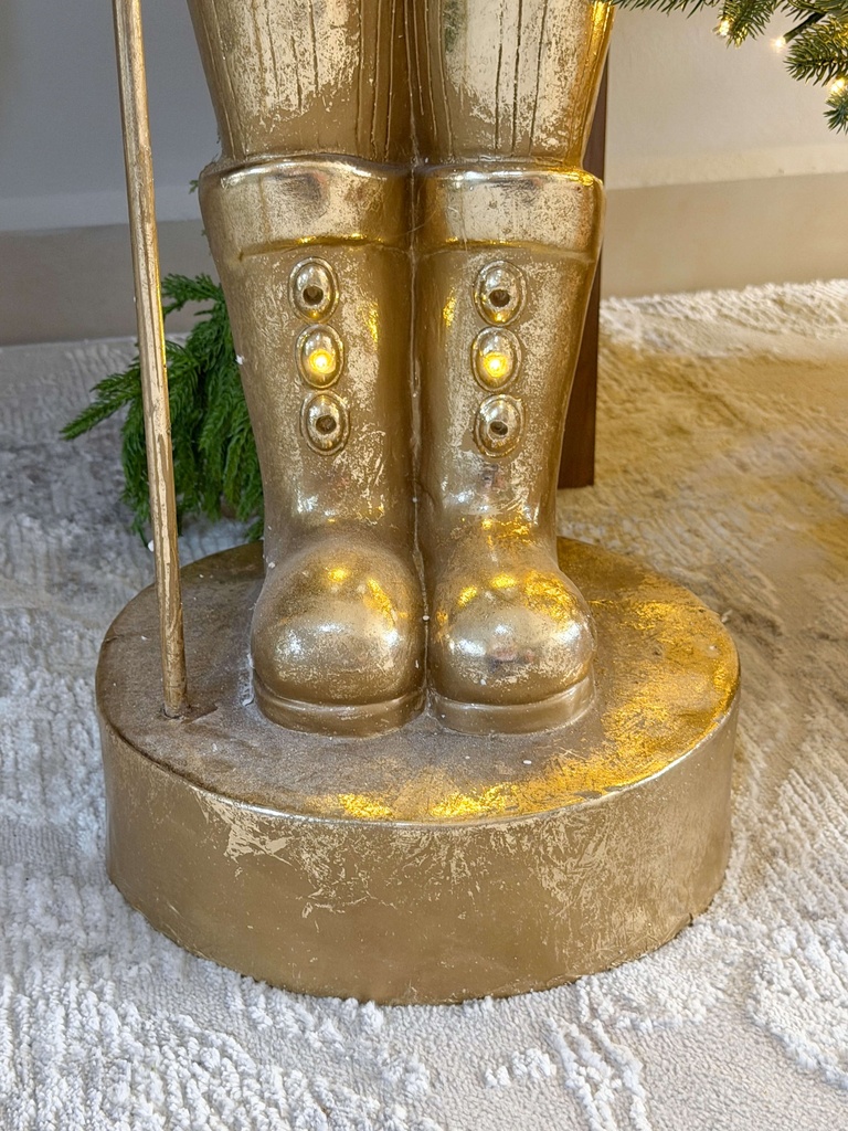 Nutcracker dorado oversized con luz led