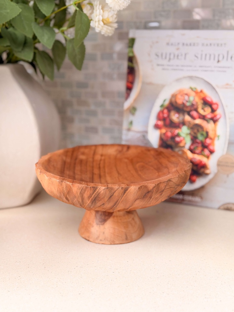 Stand de madera tallado pequeño
