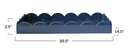 Azafate azul scalloped