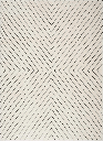 Alfombra crema lineas negras