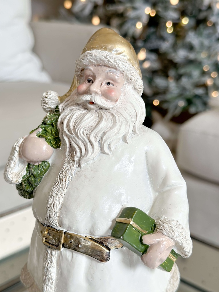 Santa blanco con regalo