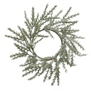 Corona para candelas de flocked cedar
